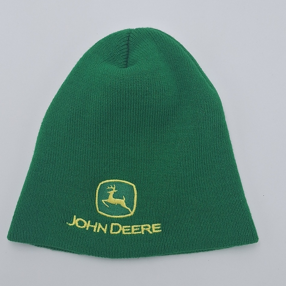 John Deere Green Knit Hat with Yellow Logo Kids